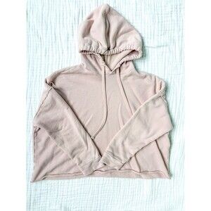 Eileen Fisher Organic Cotton Hoodie Blush Pink Pullover XS Casual